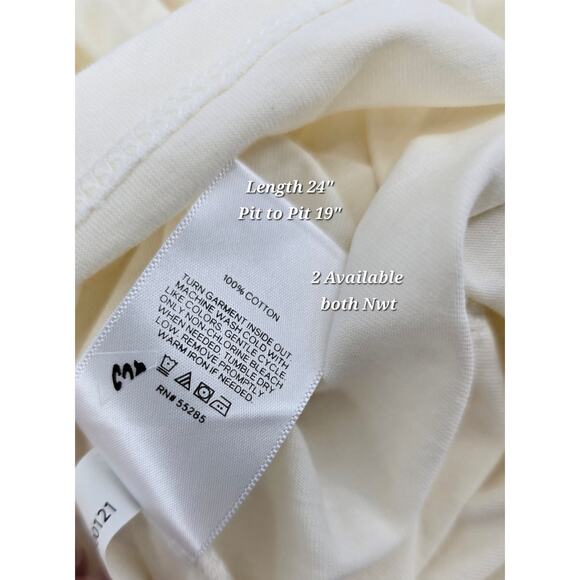 Express Ivory Ruffle Sleeve Tee – Size M – NWT - Picture 6 of 6